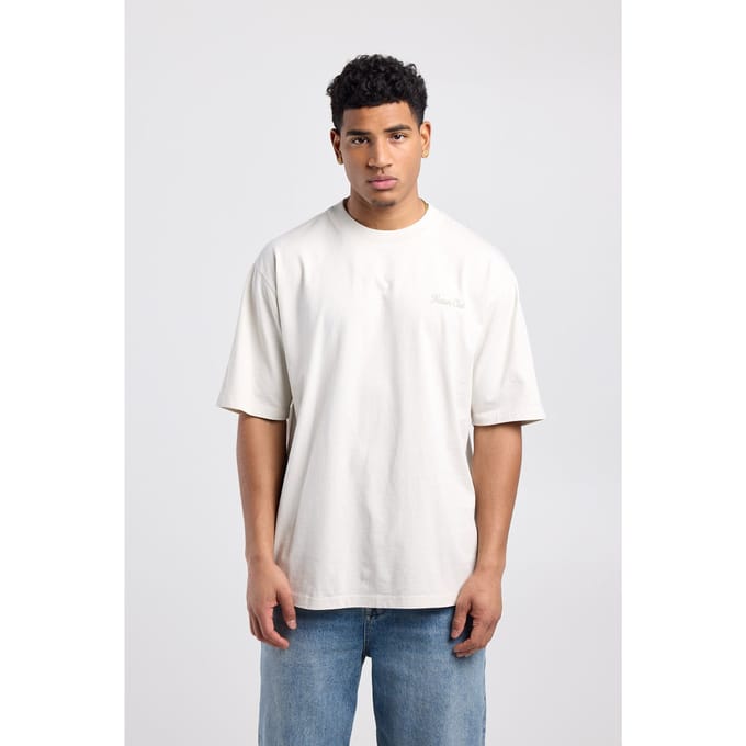 America Today Edo Ecru Maat: M | Basic T-Shirts Outlet | Heren | Ecru