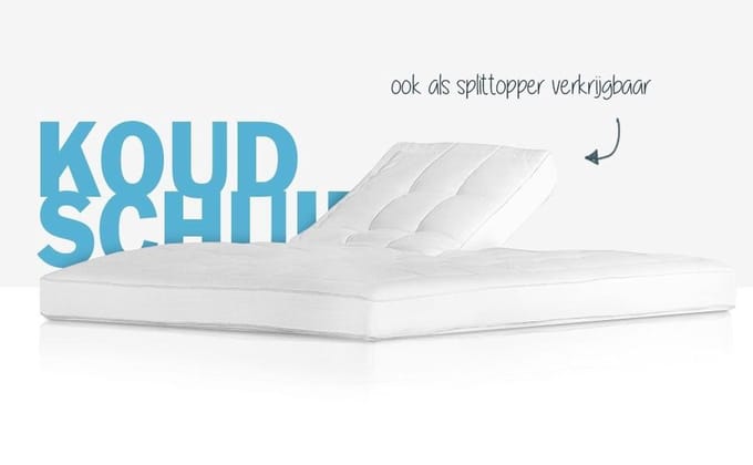 Koudschuim Split topdekmatras 6 cm 200 x 200 cm