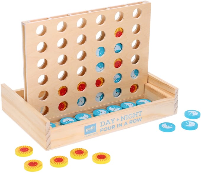 Petit Collage houten spel - educatief dag en nacht speelgoed.