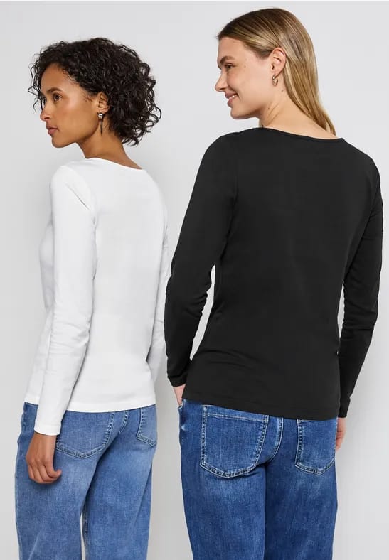 2-pack shirts met lange mouwen