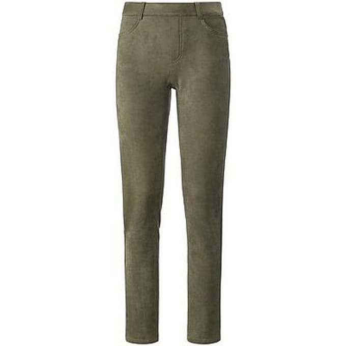 Broek zonder sluiting pasvorm Sylvia Van Peter Hahn groen