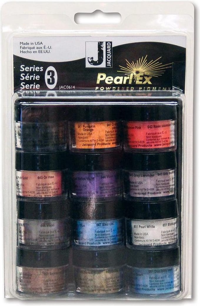 Jacquard Pearl Ex pigmenten set - creatieve poeder 12 stuks.