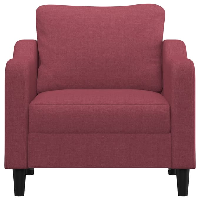 vidaXL - Fauteuil - 60 - cm - stof - wijnrood