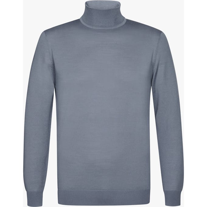 Profuomo PULLOVER MOCK NECK BLUE  XL