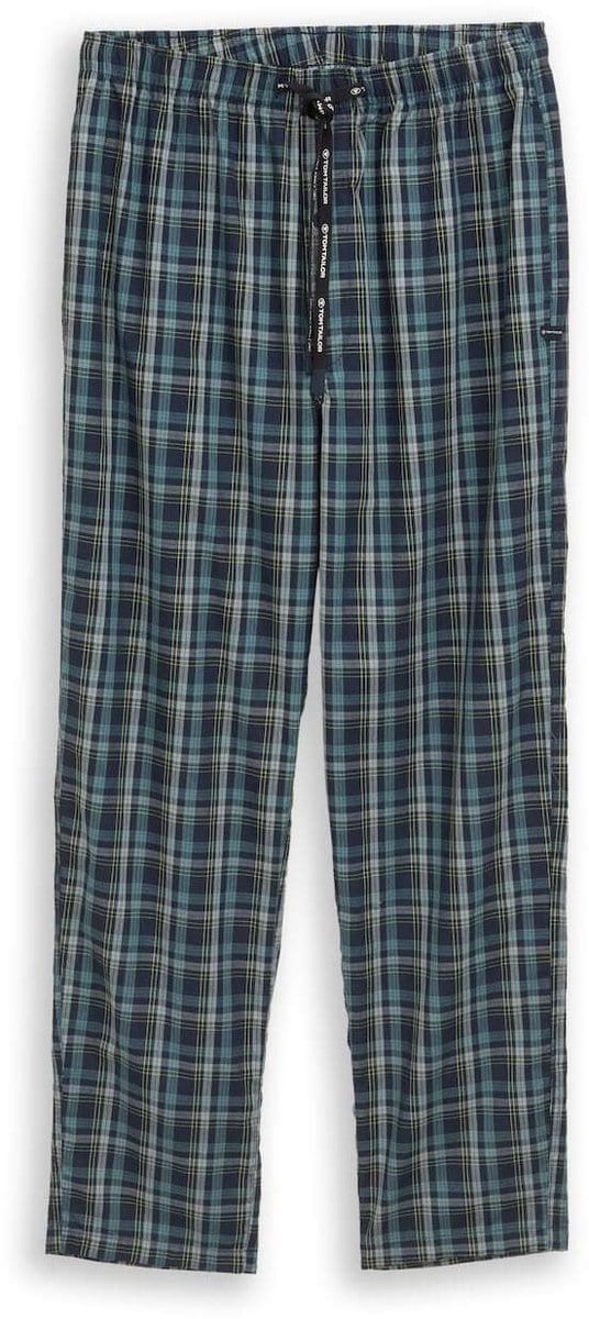 Tom Tailor - Pyjama broek van katoen - Maat 48 - blue-medium-check