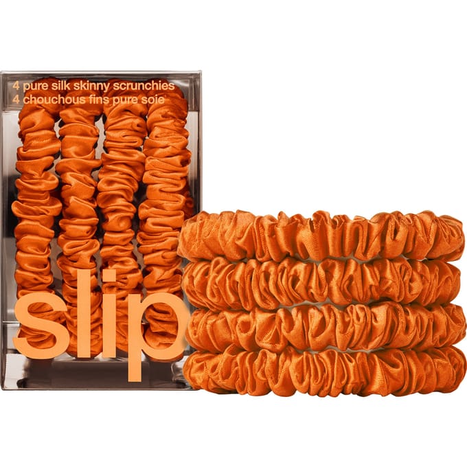 Slip Pure Silk Skinny Scrunchies - Orange