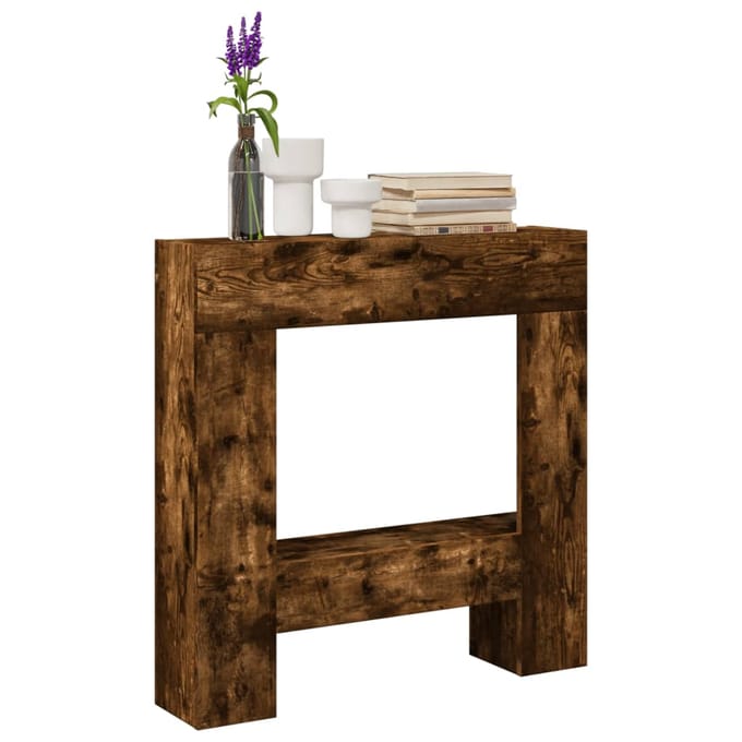 Haardommantel Gerookt Eikenhout 81 x 18 x 82 cm Houtgebaseerd Materiaal