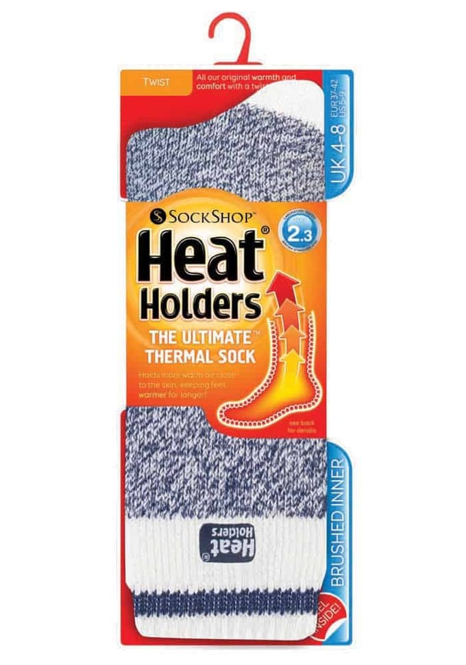 Heat Holders - Thermische sokken met damespatroon - Navy Block Twist