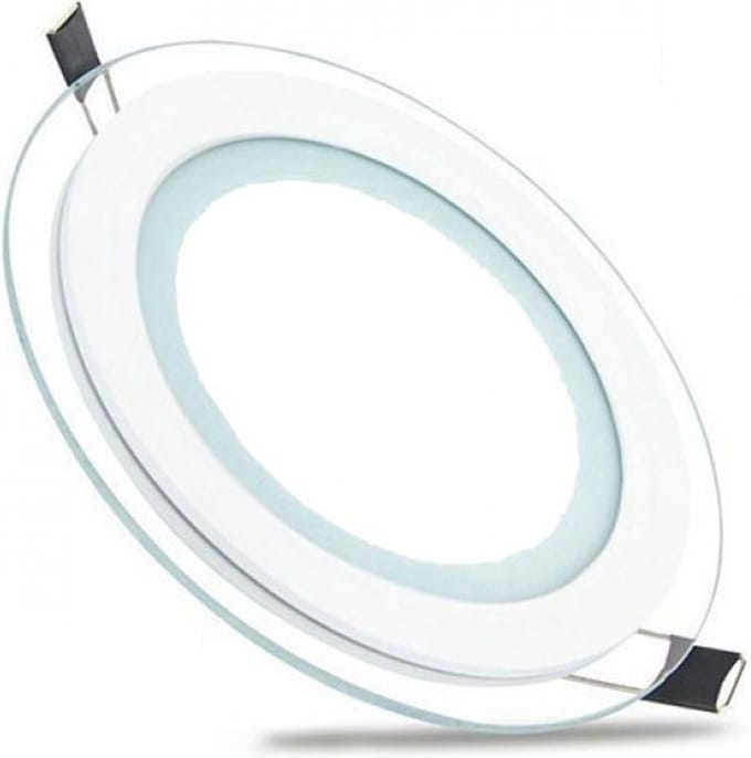 LED Downlight Slim - Inbouw Rond 12W - Helder/Koud Wit 6400K - Mat Wit Glas - Ø160mm