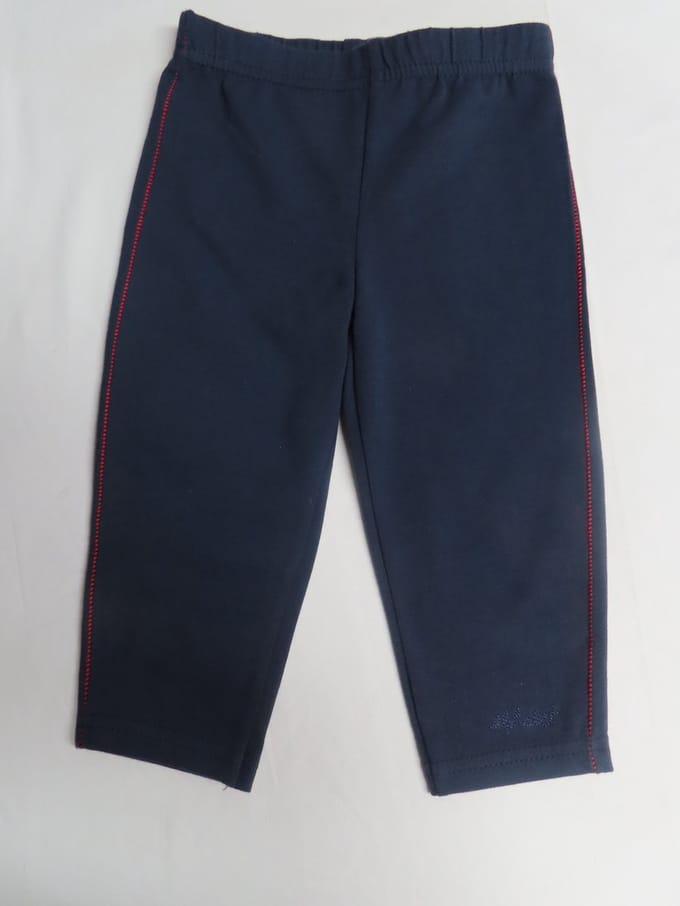 Legging - Meisje - Marine afgewerkt met rood - 12maand 74