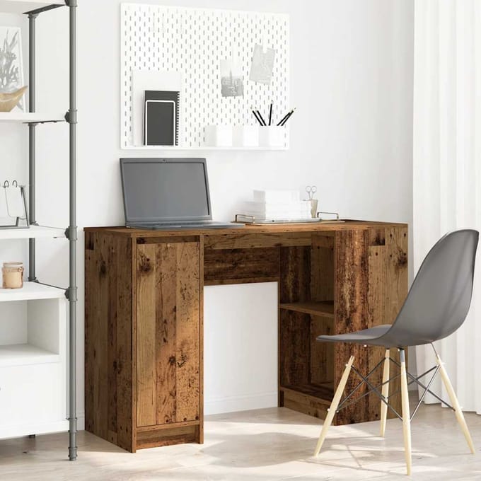 vidaXL - Bureau - 120x42x76 - cm - spaanplaat - oud - hout