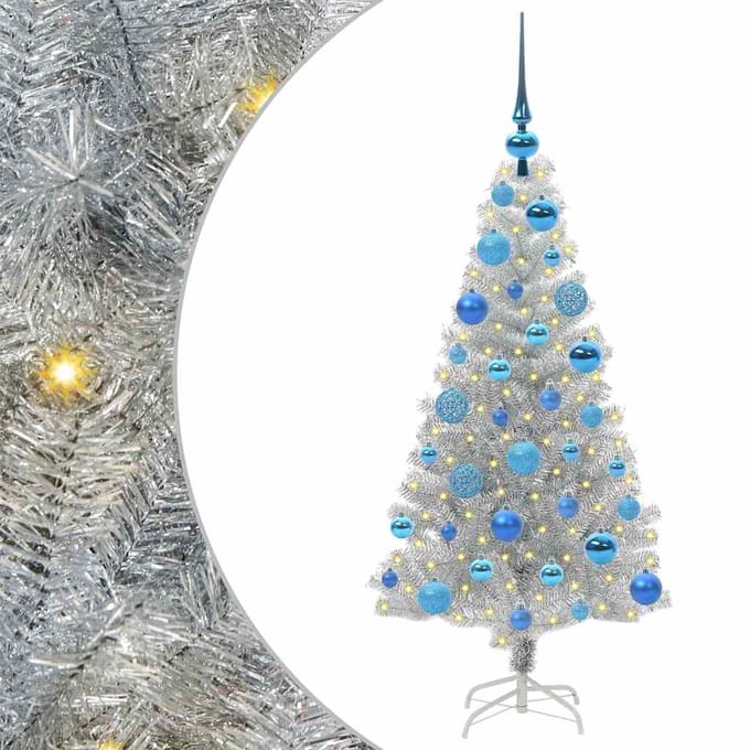 vidaXL - Kerstboom - Zilver - 120 - cm - PET