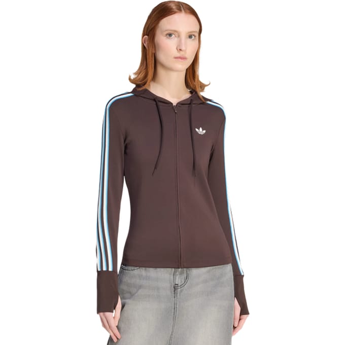 Adidas Trefoil Hoodies Dames - Bruin - Maat XL (46-48) - Poly Mesh