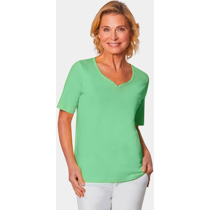 Goldner T-shirt Korte mouw basic shirt van katoen