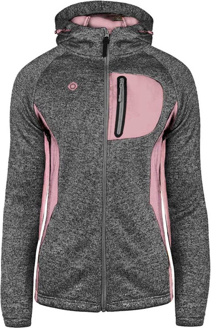 Izas Equus W Fleece Met Kap Grijs M Vrouw