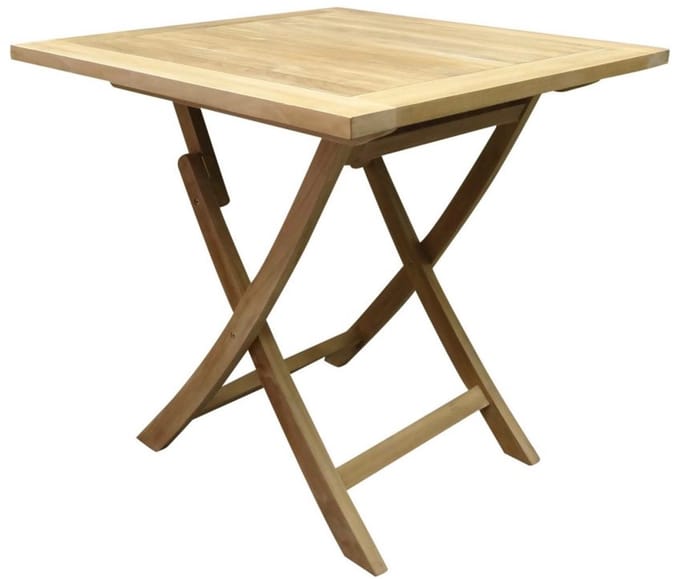 Klaptafel 80 cm vierkant teak