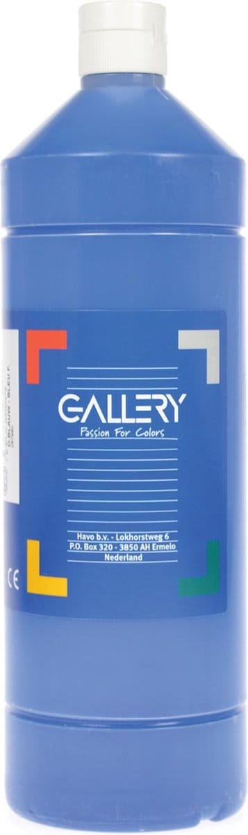 Gallery plakkaatverf, flacon van 1 l, donkerblauw 6 stuks
