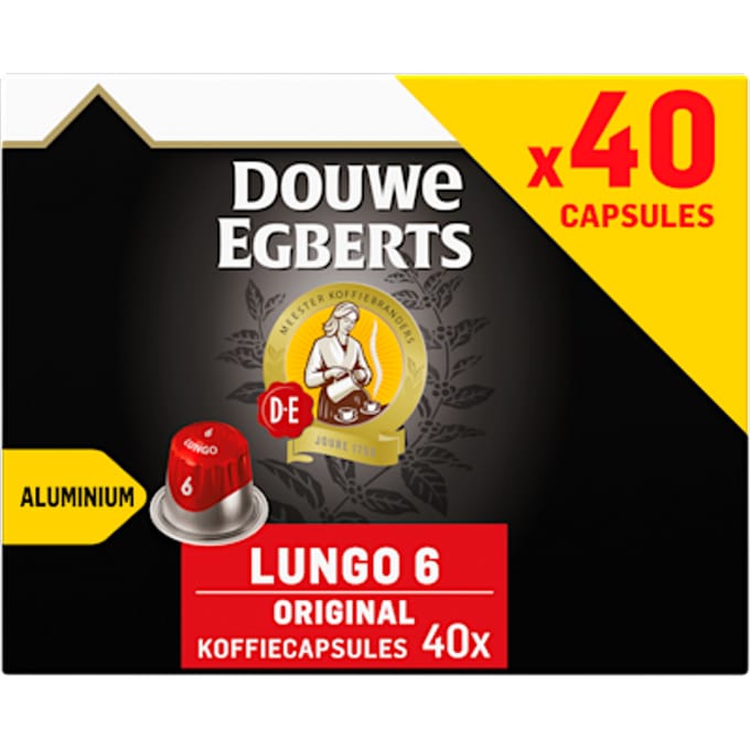 Douwe Egberts Lungo Original Koffiecups - Intensiteit 6/12 - 40 capsules