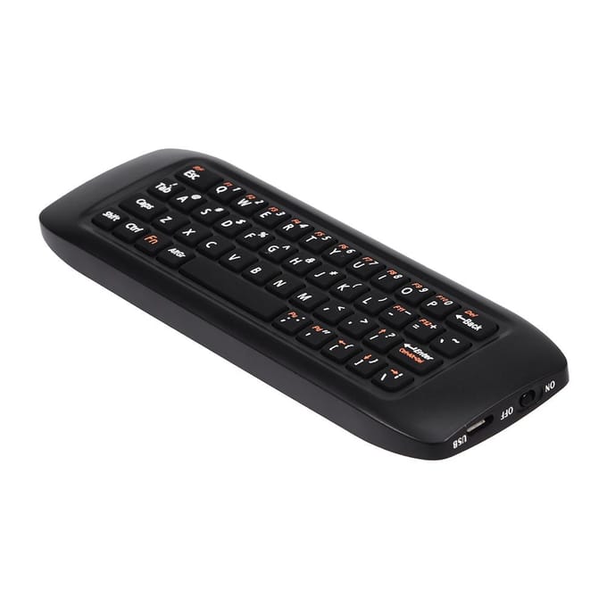 Draagbare Mini Luchtmuis Draadloos Toetsenbord Afstandsbediening voor TV PC Android iOS Smartphone black
