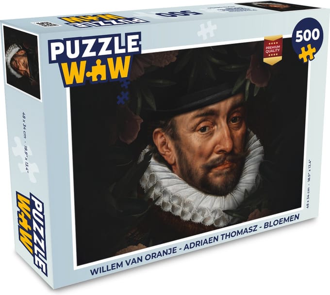 Puzzel Willem van Oranje - Adriaen Thomasz - Bloemen - Legpuzzel - Puzzel 500 stukjes