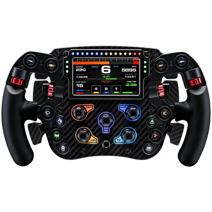Simagic fx pro stuurwiel, volledig koolstofvezel, zes flippers