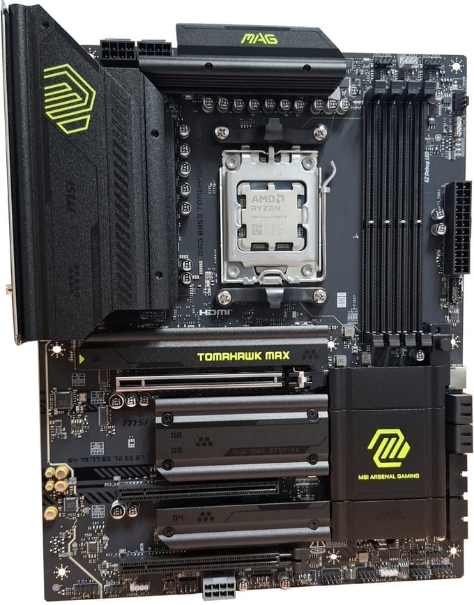 Azerty Combokit MSI Tomahawk MAX 7800X3D - Combokit - AMD Ryzen 7 9850X3D - MSI MAG B850 Tomahawk Max WiFi