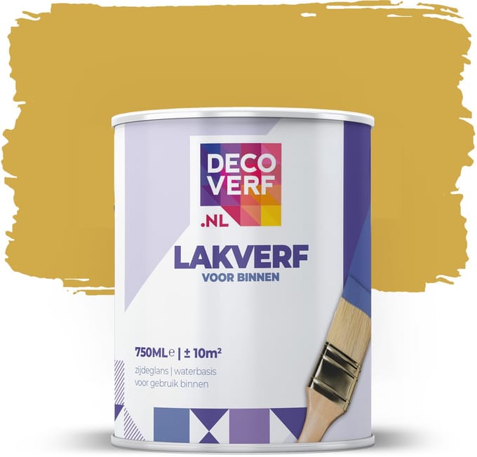 Decoverf lakverf mosterdgeel, 750ml