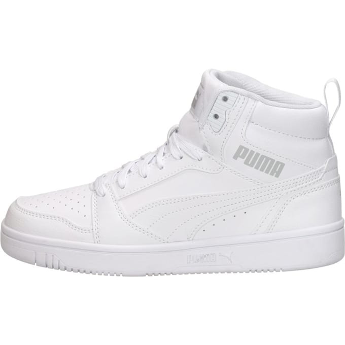 PUMA Puma Rebound V6 Mid Jr Unisex Sneakers - PUMA White-Cool Light Gray
