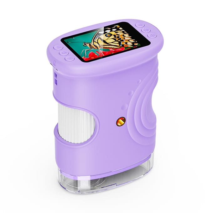 Microscope numérique portatif pour enfants 1000X Écran 2.0 Télescope portable rechargeable