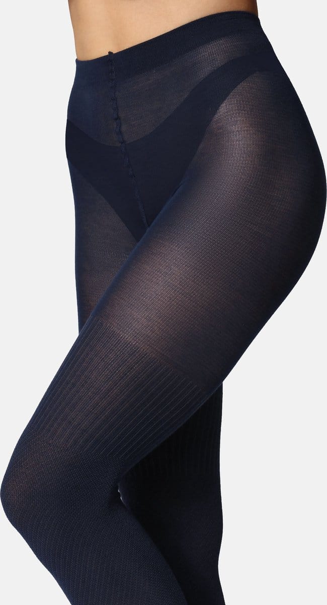 Bellivalini Dames Panty - 100 DEN - Medium gloss - Katoen - BLV-GI-1116 - Donkerblauw - L