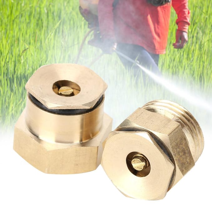 2 Stuks G1/2 DN15 Centrifugaal Messing Verstelbare Sproeikop Tuinirrigatie Microsproeier beige