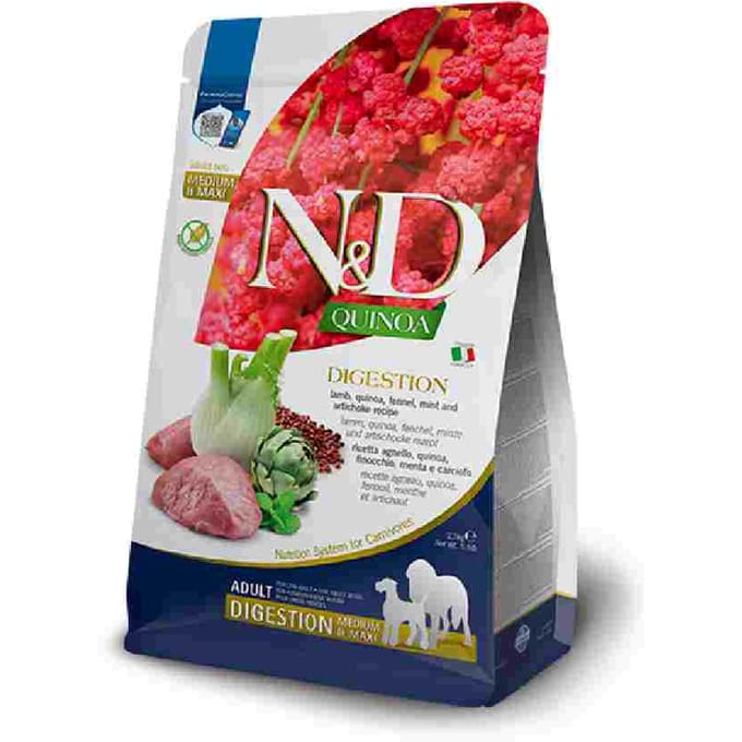 Farmina N&D Quinoa Spijsvertering Adult Medium Maxi Lam droog hondenvoer - 7kg.