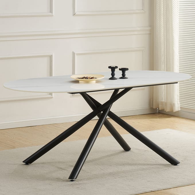 Milton & Oldbrook Eettafel 180 cm Mezdra Marmerlook