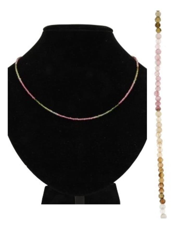 Toermalijn watermeloen summer vibes ketting