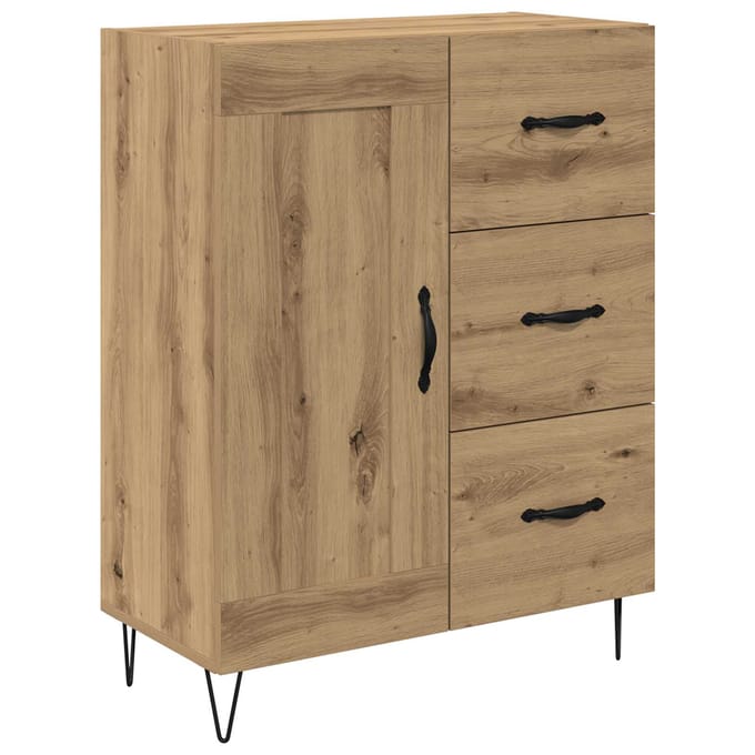 vidaXL - Dressoir - Artisan - Eik - 69,5 - x - 34 - x - 90 - cm - Geconstrueerd - hout