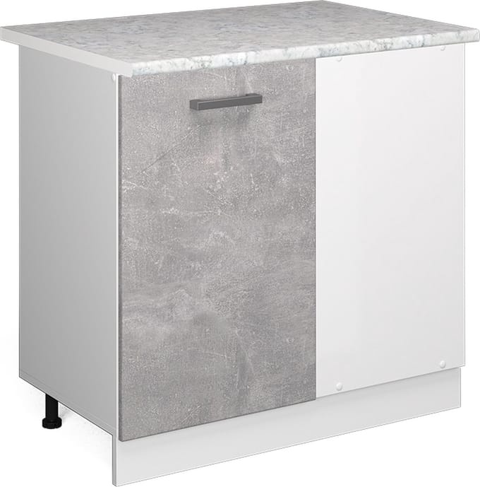 Vicco R-Line Hoekkast – 86 cm, WB Marmer Beton