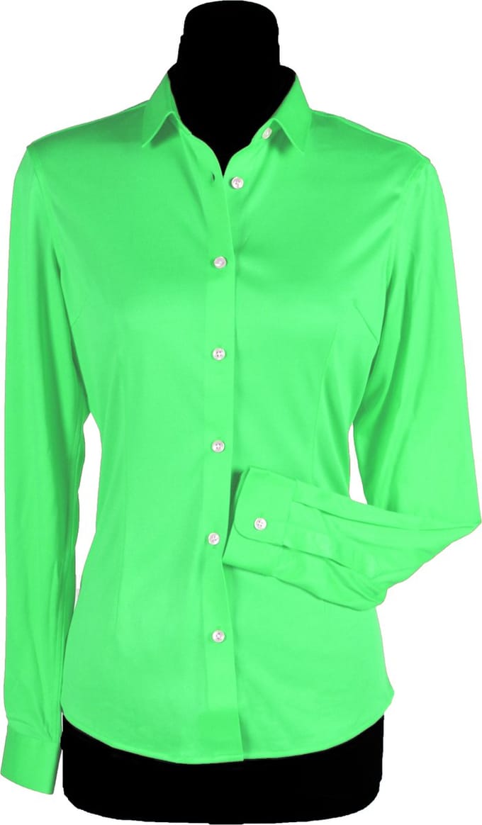 Disco Blouse Dames - Dames Blouse - Hippie Blouse - Disco Blouse - Neon Groen - Maat L