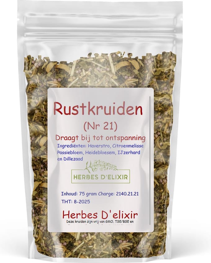 Herbes D'elixir Rustkruiden - 75 Gram - Kruidenthee - Natuurlijk - Ontspannende Mix