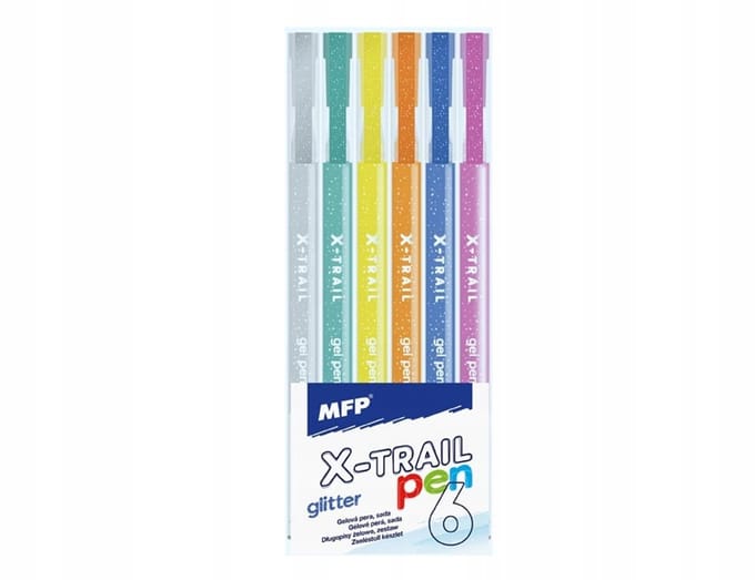 Glittergelpenset - 6 levendige kleuren