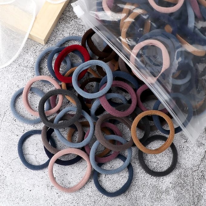 WiseGoods Luxe Set Haarelastiekjes - Haarelastiek - Haar Accessoires Kappers - Haren - Elastiek - Elastiekjes - Elastieken 50st