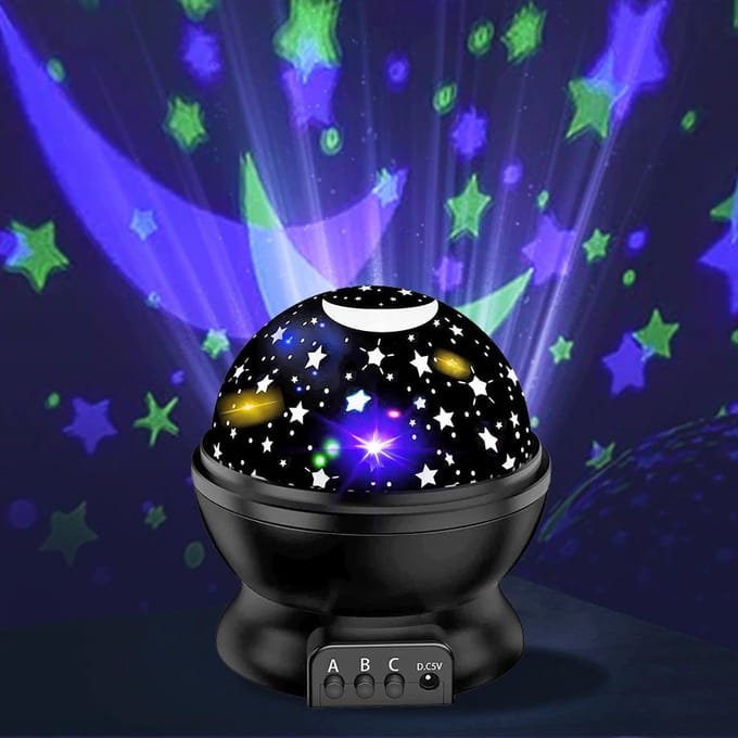 Sterren projector voor baby's - Galaxy projector - roze - USB En Batterijen