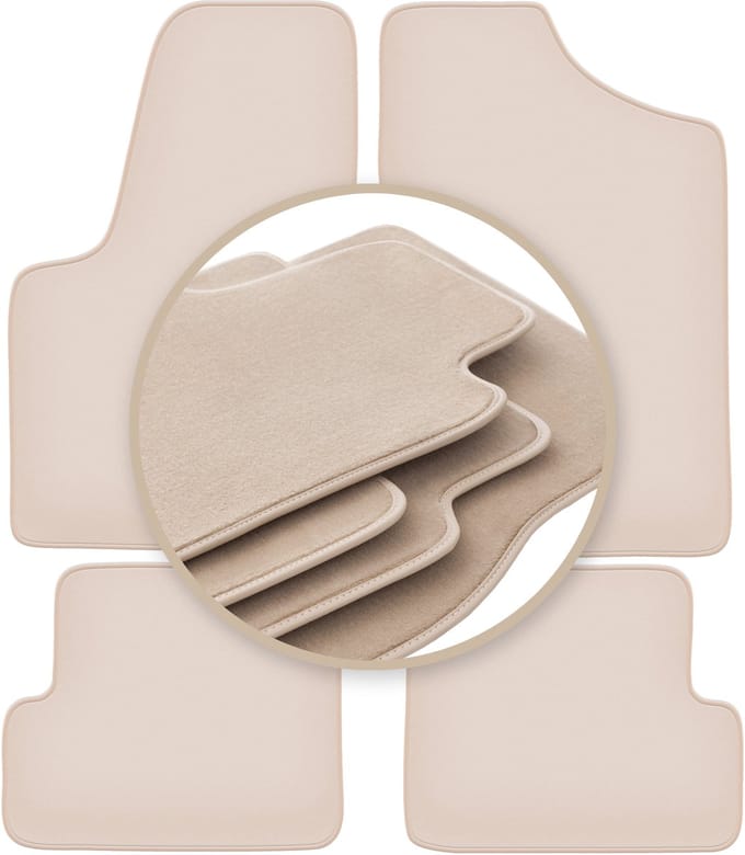 PREMIUM beige matten voor: Fiat Seicento hatchback 1998-2010