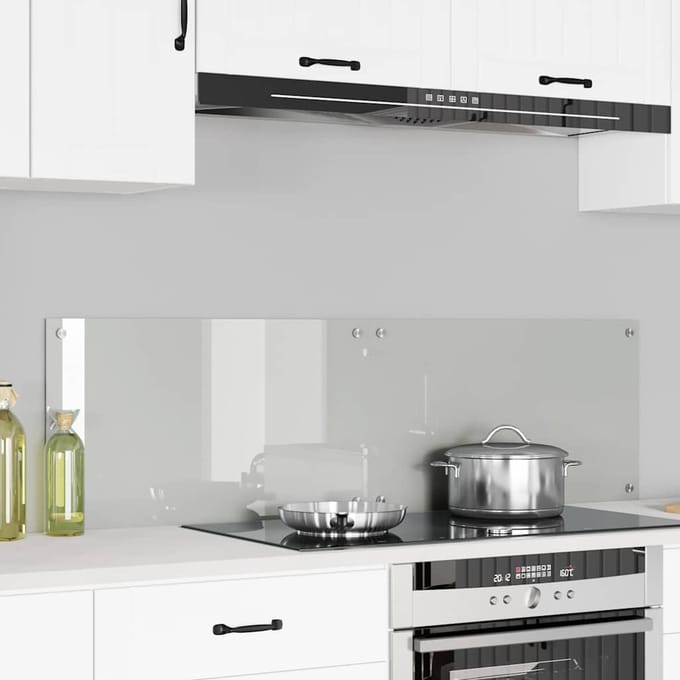 vidaXL - Keukenachterwand - 2 - st - Transparant - 70 - x - 40 - cm - gehard - glas