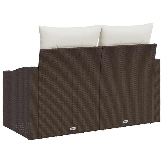 vidaXL - Tuin - Sofa - met - kussen - 123 - x - 62 - x - 69 - cm - poly - rattan