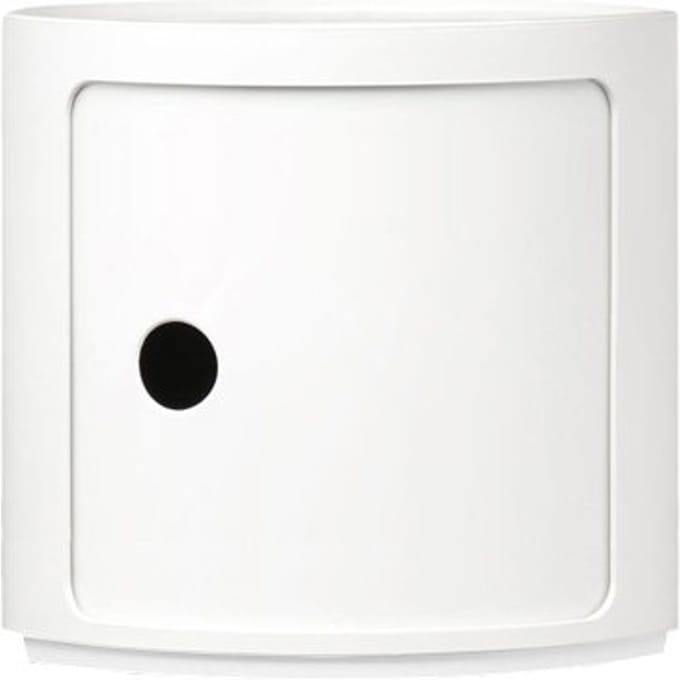 Kartell Componibili Kast Nachtkastje Small (1 Comp.) Ø42 Wit