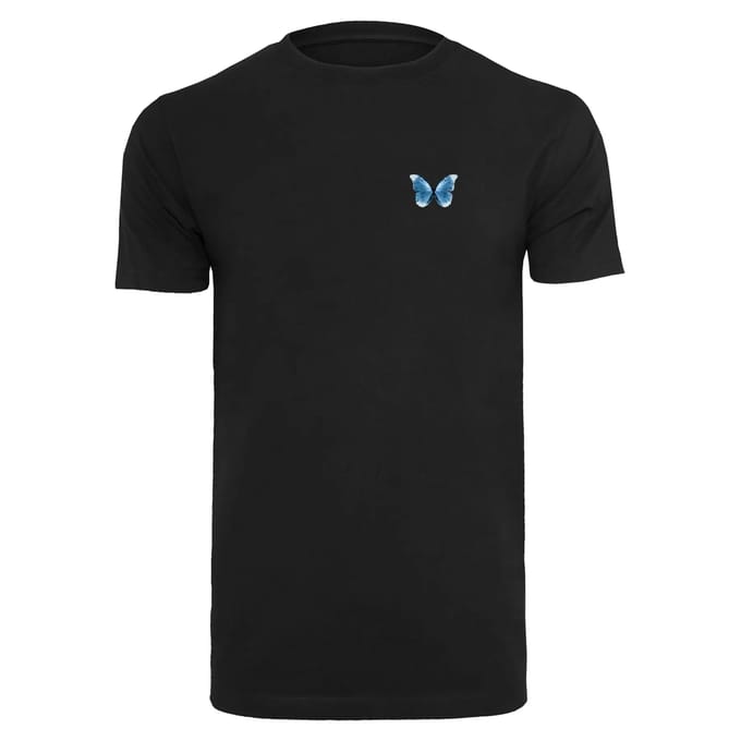 Mister Tee - Butterfly Winter Heren Tshirt - S - Zwart