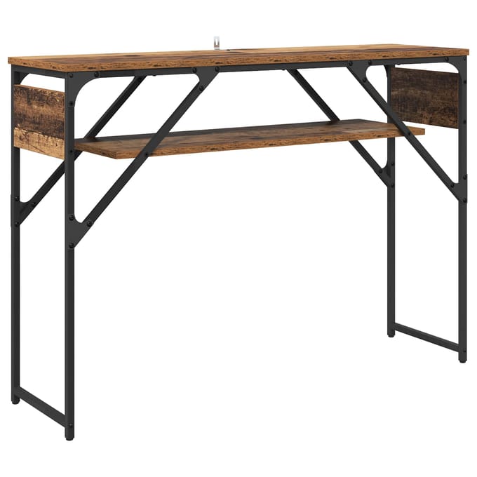 vidaXL - Consoltabel - Oud - Hout - Bewerkt - hout - 105x30x75cm