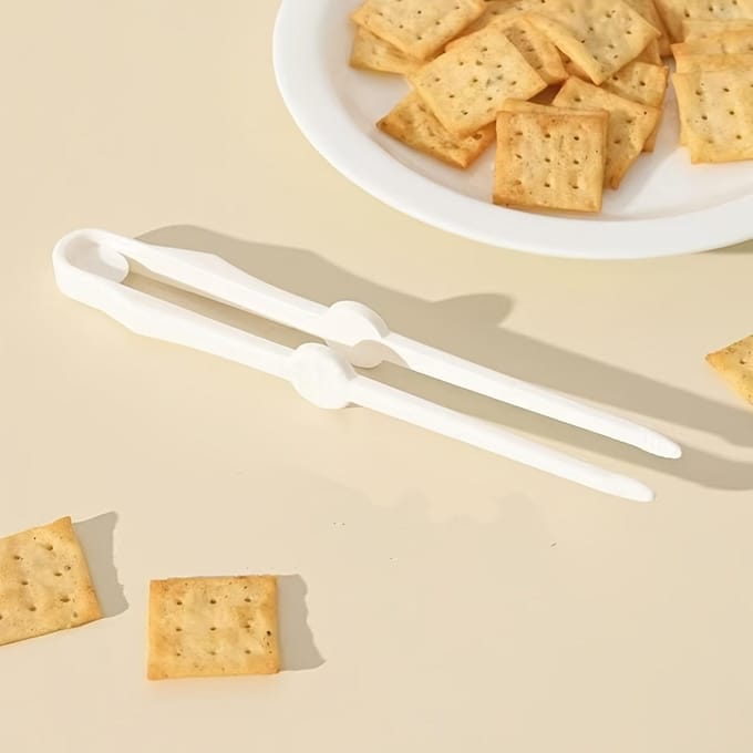 1 Stuk Snacktang om Handen Schoon te Houden, Draagbare Snackgrijpers beige