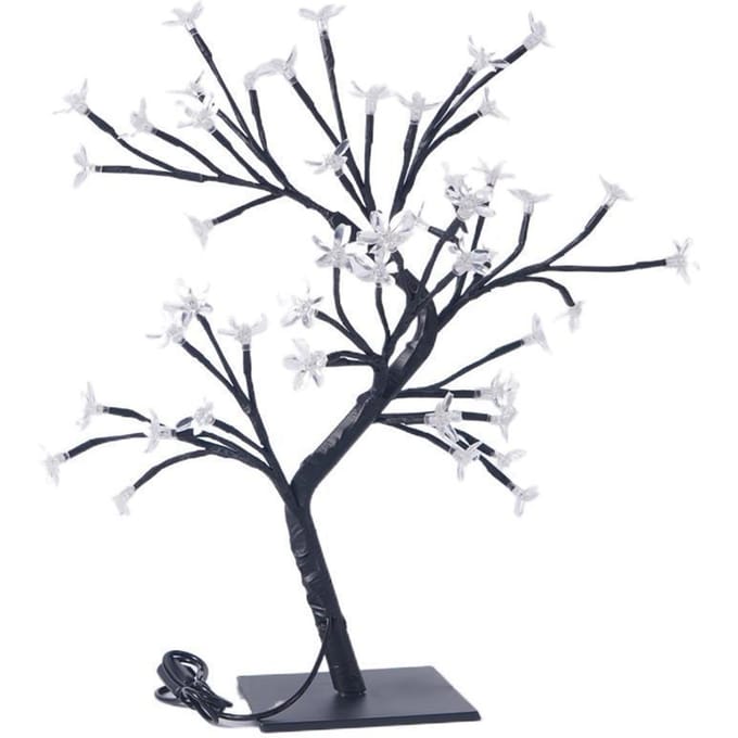 Simulatie Kersenboomlamp Ijzerkunst USB-schakelaar Nachtlampje Kerstvakantie Kamerdecoratie Tafel 48 lamp-USB cherry tree lamp white