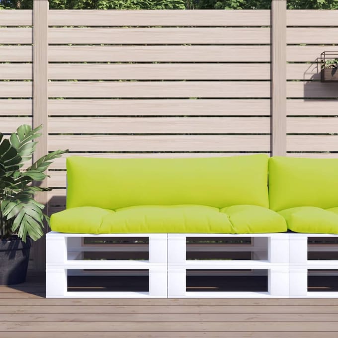 vidaXL Palletkussens 2 st stof felgroen